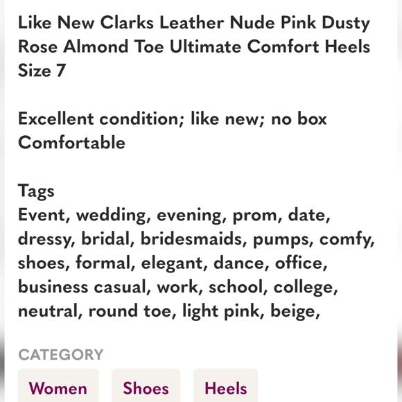 Clarks Women's Ambyr shine dress  Stelletos pink - Picture 6 of 7